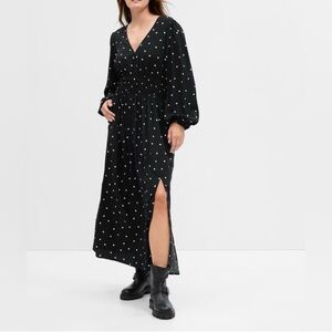 Gap black and white polka dot maxi dress Sz. Small